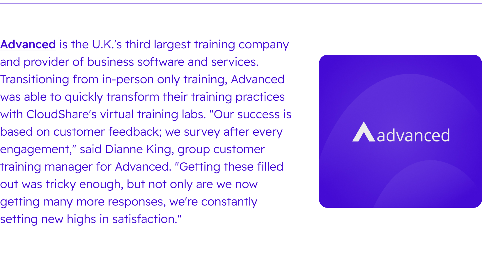 Advanced testimonial self-paced