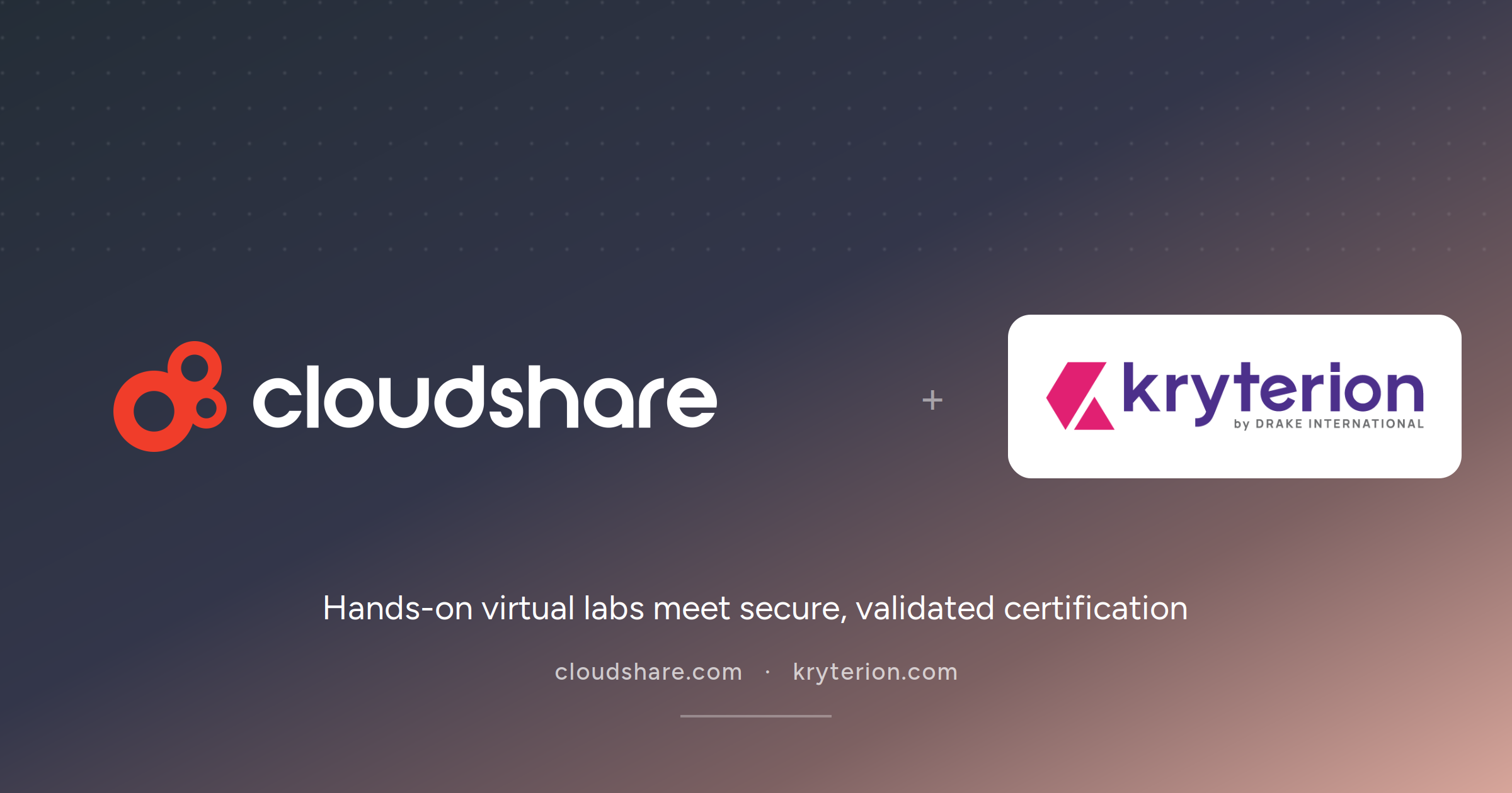 CloudShare and Kryterion announce partnership